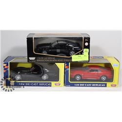 LOT OF 3 DIE CAST CARS.