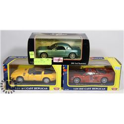 LOT OF 3 DIE CAST CARS.