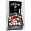Image 1 : JACK DANIELS TIN WITH ASSORTED CHIPS & DICE.