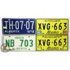 Image 1 : LOT OF 2 VINTAGE ALBERTA LICENSE PLATES
