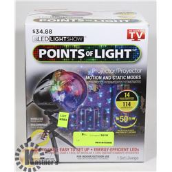 LED LIGHT PROJECTOR W/ MOTION AND STATIC MODES.