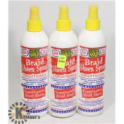 3 AFRICAN GOLD BRAID SHEEN SPRAY CONDITIONER