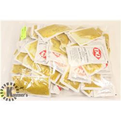 LOT OF HONEY MUSTARD SALAD DRESSING.