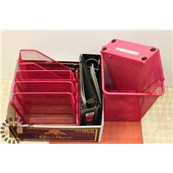 2 HEAVY DUTY BINDERS WITH 3" RINGS, COMES WITH