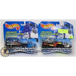 LOT OF 2 HOT WHEELS LONG HAULERS