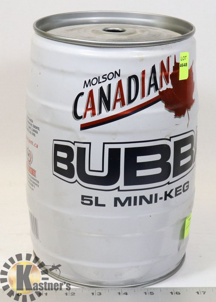 MOLSON CANADIAN BUBBA 5L MINI KEG