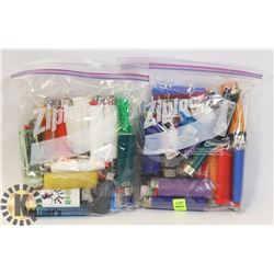 BAG OF ASSORTED LIGHTERS.