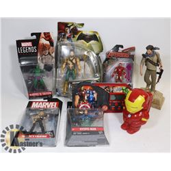 LOT OF SUPERHERO ITEMS:  IRON MAN,