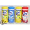 Image 1 : LOT OF 4 NEW LYSOL DISINFECTING WIPES.