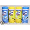 Image 1 : LOT OF 4 NEW LYSOL DISINFECTING WIPES.