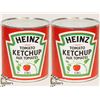Image 1 : 2 TINS OF HEINZ TOMATO KETCHUP AUX TOMATES, 2.84 L