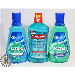 LOT OF NEW MOUTHWASH.