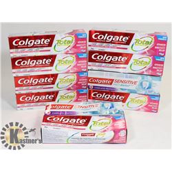 LOT OF NEW TOOTHPASTE.