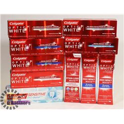 LOT OF NEW TOOTHPASTE.
