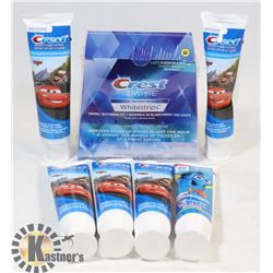 LOT OF NEW TEETH WHITENING STRIPS + TOOTHPASTE