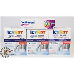 LOT OF NEW ICY HOT PATCHES + VOLTAREN