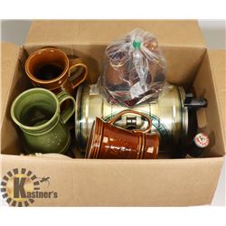 LOT OF MISCELLANEOUS BAR MUGS, CHESS