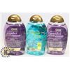 Image 1 : LOT OF 3 OGX SHAMPOO (2 LAVENDER, 1 EUCALYPTUS)