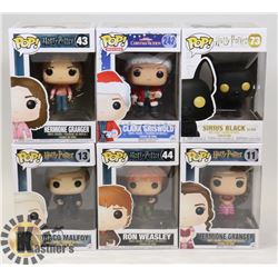 LOT OF 6 ASSORTED FUNKO POP VINYL FIGURES.