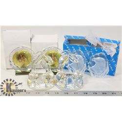 ASSORTED LOT OF CRYSTAL DISPLAYS.