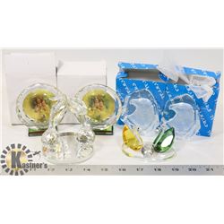 ASSORTED LOT OF CRYSTAL DISPLAYS.