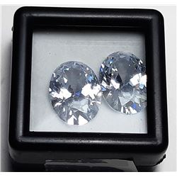 17)  LOT OF 2 MATCHED OVAL