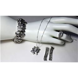 12)  VINTAGE SILVER TONE AND