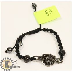 CHROME BLACK HARLEY DAVIDSON BRACELET