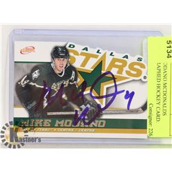 MIKE MODANO MCDONALDS AUTOGRAPHED HOCKEY CARD.
