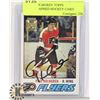 Image 1 : PAUL HOLMGREN TOPPS AUTOGRAPHED HOCKEY CARD.