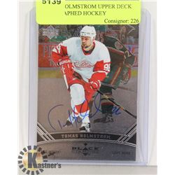 TOMAS HOLMSTROM UPPER DECK AUTOGRAPHED HOCKEY