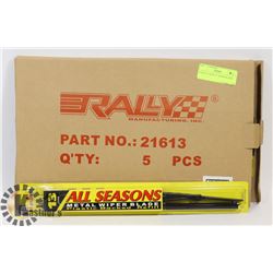 CASE OF 5 NEW 13" WIPER BLADES