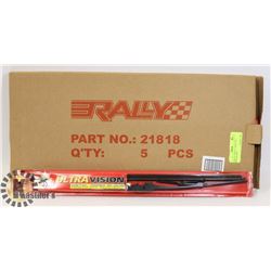 CASE OF 5 NEW 18" VISION TEC  WIPER BLADES