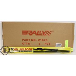 PACK OF 5 NEW RALLY 20" WIPER BLADES
