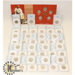 LOT OF ASSORTED NNC CERTIFIED SILVER COINS FROM