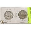 Image 1 : LOT OF 2 CANADA 1953 SILVER 50 COINS