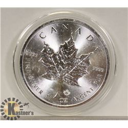 2018 CANADIAN 1 OUNCE .999 FINE SILVER $5 COIN.
