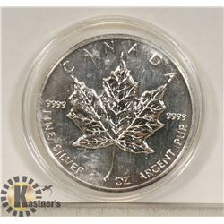 1989 CANADIAN 1 OUNCE .999 FINE SILVER $5 COIN.