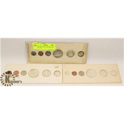 LOT OF 3 CANADA COIN SETS 1960, 1957. 1958.