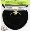 Image 1 : SIZE 8 GOLD TONED PLAYBOY BUNNY RING WITH INLAID