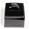Image 1 : MENS SILVER TONE LEOPARD RING SZ 8