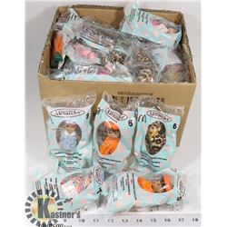BOX OF MADAME ALEXANDER MCDONALDS TOYS.