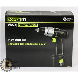 NEW POWER IT 9.6VOLT DRILL KIT