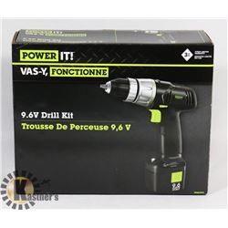 NEW POWER IT 9.6VOLT DRILL KIT