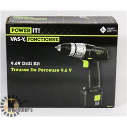 NEW POWER IT 9.6VOLT DRILL KIT