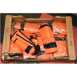 LOT OF 7 TOOL CARRY BAGS WITH TOOL COMPARTMENTS