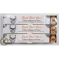 THREE NEW 6 X 50ml SKULL SHOT GLASSES SETS