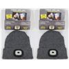 Image 1 : TWO NEW! ULTRA BRIGHT LED HEADLIGHT TOQUE (GREY)