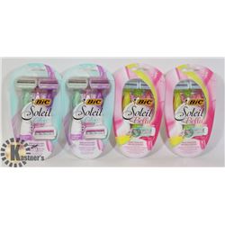 LOT OF ASSORTED WOMEN'S BIC RAZORS.