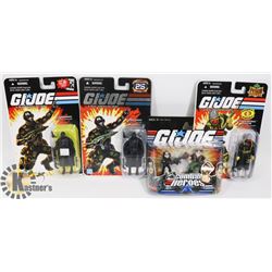 LOT OF 4 ASSORTED GI JOE FIGURES.